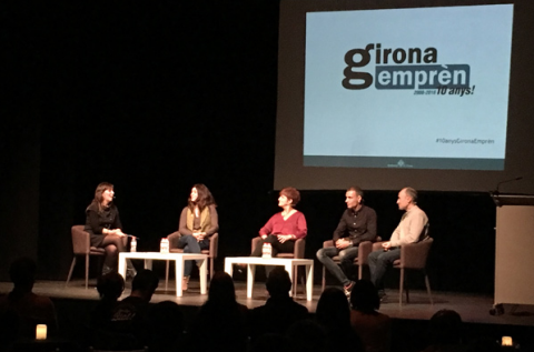 Taula rodona amb experiències emprenedores que es van presentar a la mostra emprenedora pels 10 anys de Girona Emprèn
