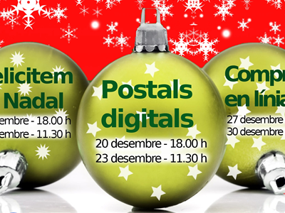 Postals de Nadal - Part del cartell de tallers TIC de Nadal