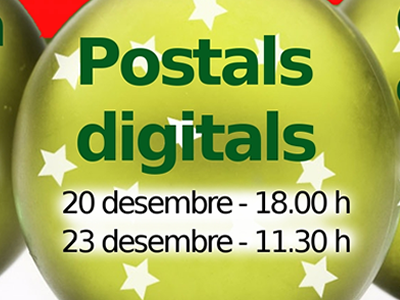 Postals digitals - Part del cartell de tallers TIC de Nadal