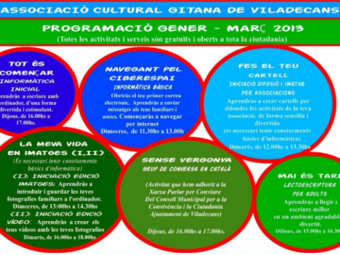 Cartell de l'Òmnia de l'Associació Cultural Gitana de Viladecans