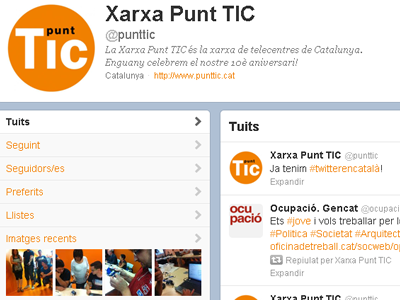 El compte de Punt TIC (@punttic) en català