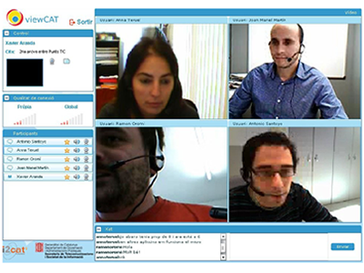 Una multivideoconferència fent servir ViewCAT