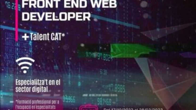 Text amb informació sobre el curs Front end developer