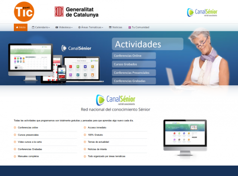 Canal Senior i Punt TIC: una plataforma de formació a la Gent Gran