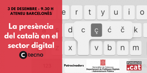 Cartell de la jornada: “La presència del català en el sector digital”
