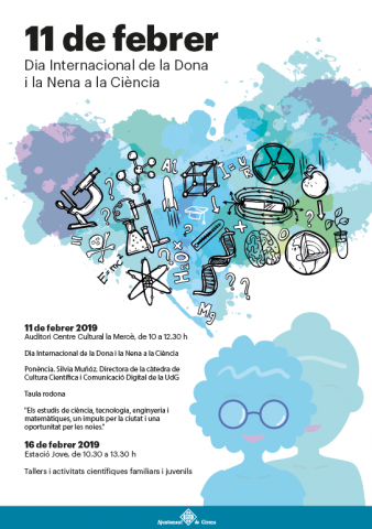 Cartell dels actes del Dia Internacional de la Dona i la Nena en la Ciència 2019