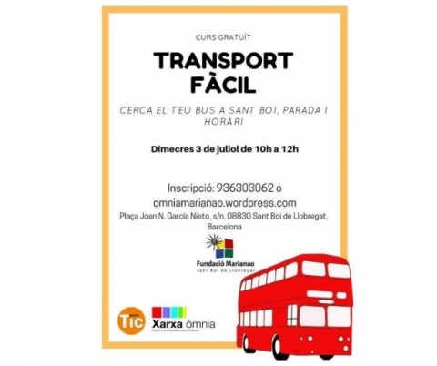 Imatge del curs gratuït "Transport fàcil" de l'Òmnia Marianao
