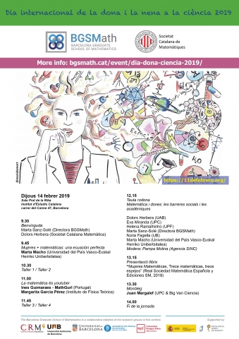 Cartell del Dia Internacional de la Dona i la Nena a la Ciència 2019 a l'Institut d'Estudis Catalans