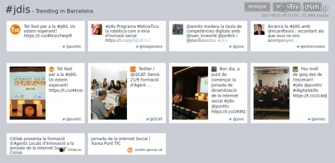 L'etiqueta #JdIS va ser tendència durant el 21 de setembre, Jornada de la Internet Social