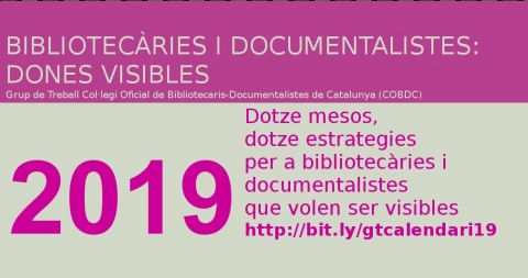 Campanya de GT Dones Visibles: 'Dotze mesos, dotze estratègies per a bibliotecàries i documentalistes que volen ser visibles'