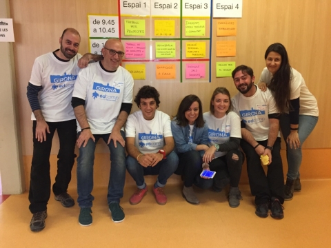 El equipo impulsor de edcamp Cataluña en el encuentro de Girona, realizado el 26 de noviembre de 2016
