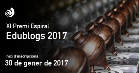 El 30 de gener s'obre el termini per participar a la convocatòria 2017 del Premi Espiral Edublogs