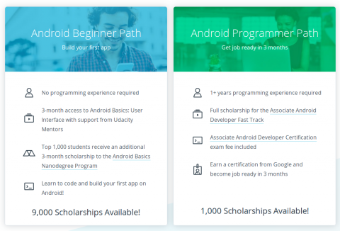 10,000 scholarships for learning how to program with Android