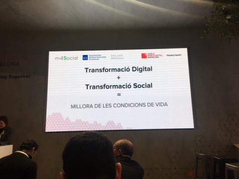 Presentation of the Taula d’entitats del Tercer Sector Social de Catalunya in MWC18