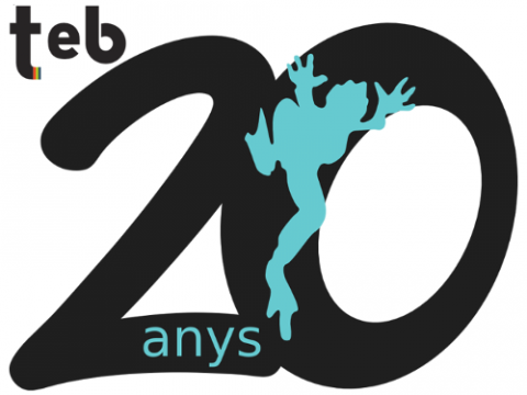 Logotip dels 20 anys del TEB
