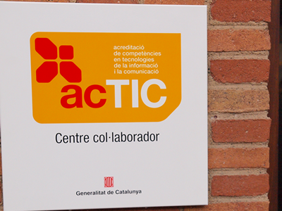 Placa de centre col·laborador d'ACTIC