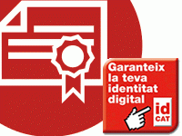 Imatge del certificat digital i l'idCAT