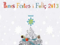Part de la postal de nadal del Telecentre de Ribera d'Ebre