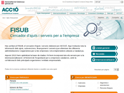 FISUB, cercador d'ajuts i serveis per a l'empresa