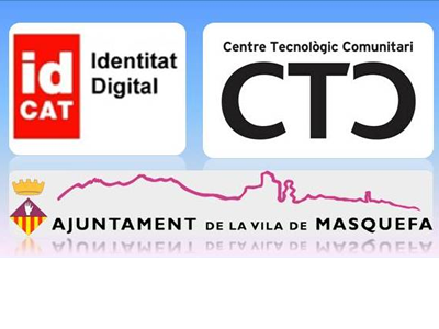Logotip d'idCAT, CTC Masquefa i Ajuntament de Masquefa