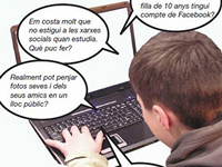 Cartell de la xerrada-col·loqui seguretat a Internet dels menors, a Sant Feliu