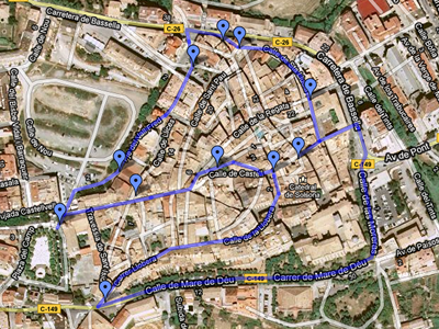 Itinerari per Solsona al Google Maps