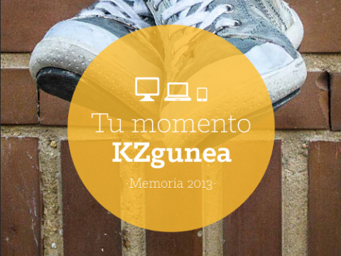 Part de la portada de la memòria 2013 de KZgunea