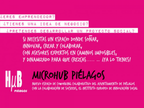 Cartell per donar a conèixer el microHUB Piélagos