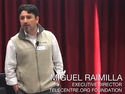 Miguel Raimilla de Telecentre.org al vídeo