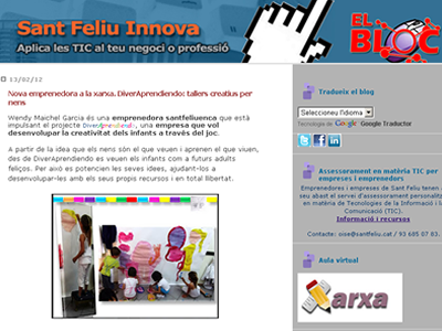 Captura del bloc de Sant Feliu Innova