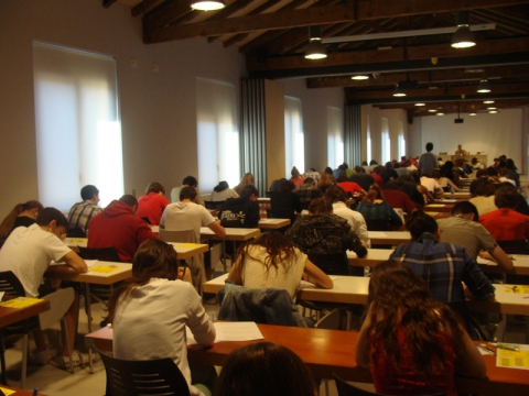 Foto de l'examen de selectivitat a l'Alt Urgell