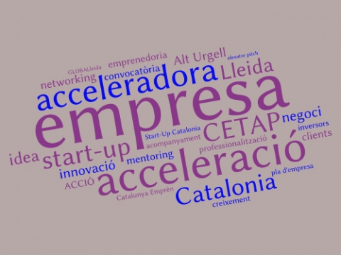 Núvol de paraules de la presentació d'Start-Up Catalonia al CETAP