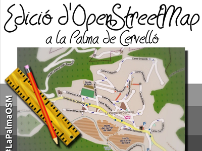 Part del cartell del taller d'OpenStreetMap a la Palma de Cervelló