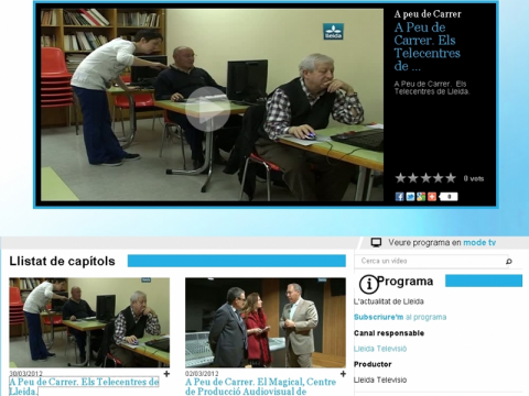 Peu de Carrer de TV, l'edició als Telecentres de Lleida