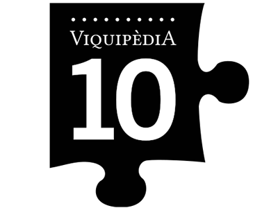 Logotip 10 anys de la Viquipèdia