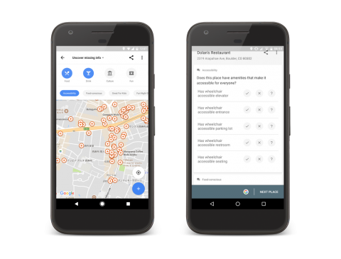 Google Maps empieza a ofrecer información sobre accesibilidad