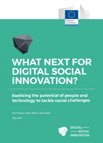 Cover page of the report "What next for digital social innovation?"