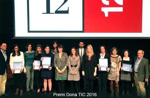 Lliurament de premis del Premi Dona TIC 2016, al 12x12 Congress