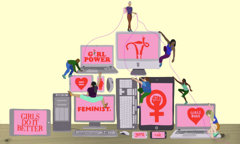 Cartell "4ª onada del feminisme" d'Ellis van der Does
