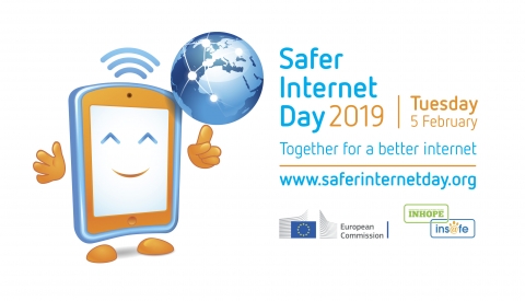 Cartell en anglès del Safer Internet Day 2019