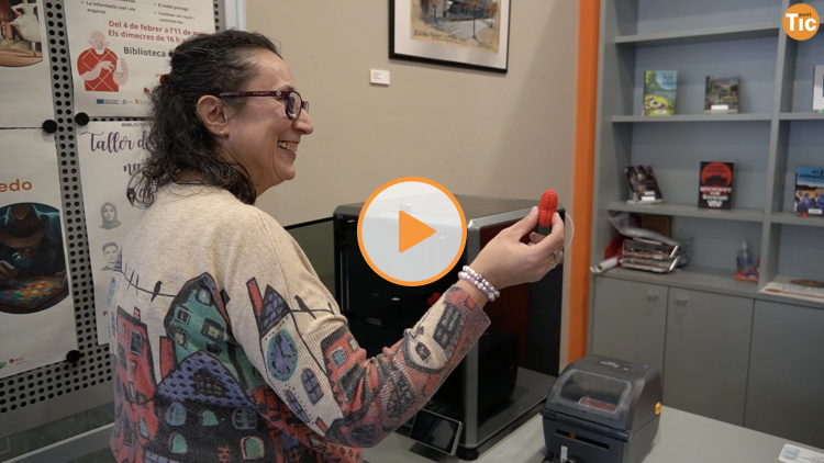 Imatge del Punt TIC de la Biblioteca Municipal de Cervelló 