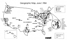 El 1984 ARPANET es converteix en internet