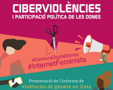 Part del cartell de difusió de la jornada 'Ciberviolències i participació política de les dones'
