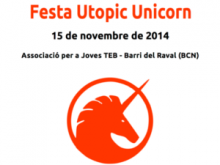 Part del cartell de la festa de llançament de Ubuntu Utopic Unicorn