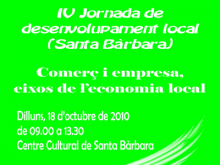 Part del cartell de la IV Jornada de desenvolupament local de Santa Bàrbara