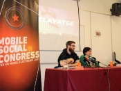 Laia Fargas Fursa i Jofre Güell durant la presentació del Mobile Social Congress 2019