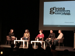Taula rodona amb experiències emprenedores que es van presentar a la mostra emprenedora pels 10 anys de Girona Emprèn